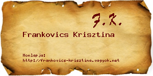 Frankovics Krisztina névjegykártya