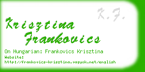 krisztina frankovics business card